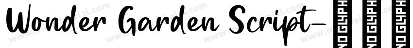 Wonder Garden Script字体转换
